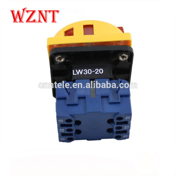 LW30-20 série 440V 20A interrupteur à came rotatif étanche Din-rail